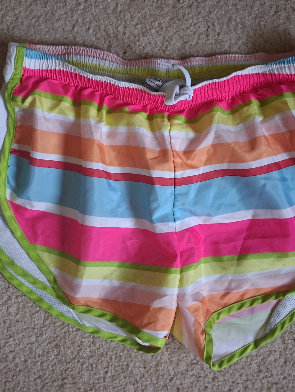 Athletic Women's Striped Swim/Running Shorts - Multicolor